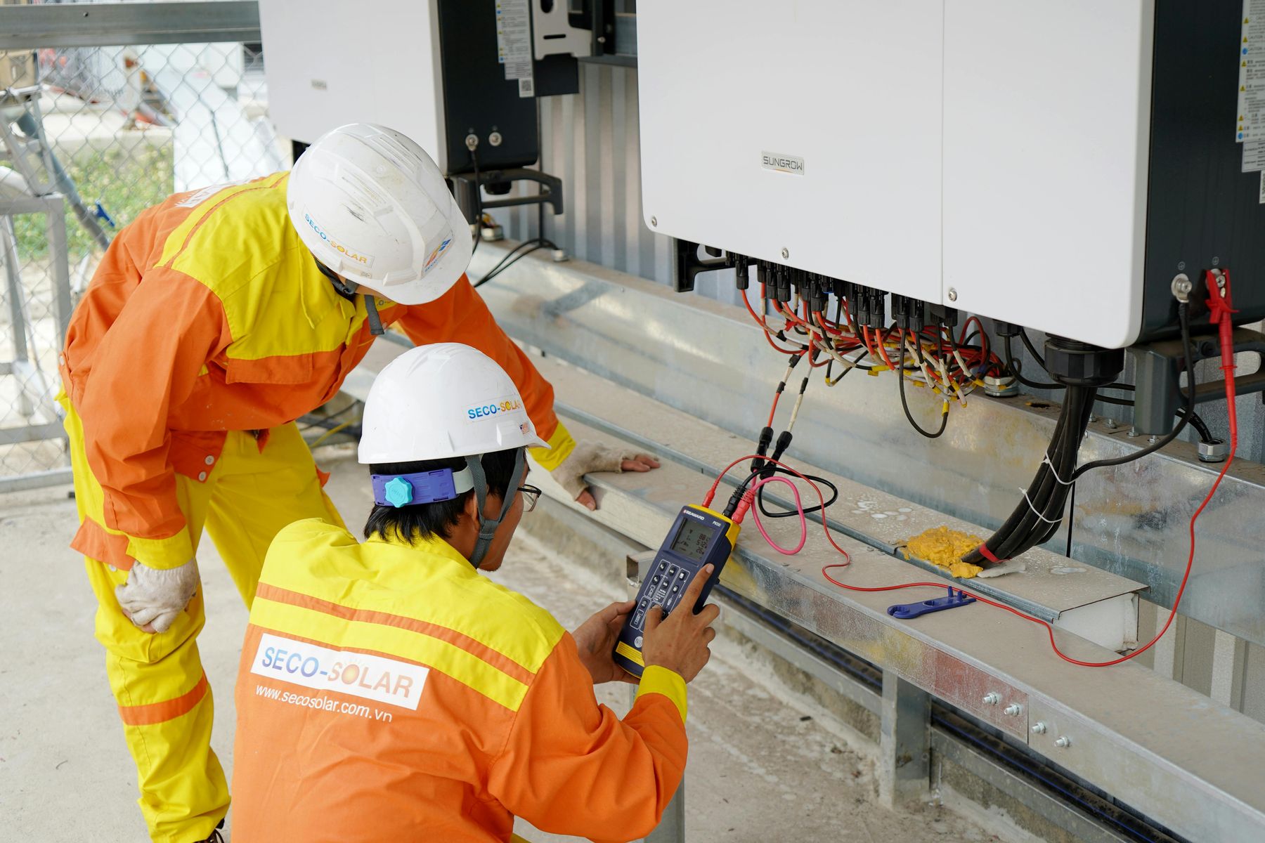 Solar project planning documents and electrical drawings